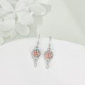 wholesale 925 Sterling Silver Heart Tennis Racquet Drop Dangle Earrings Sports Gift for Women-0-2