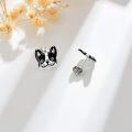 wholesale 925 Sterling Silver French Bulldog Stud Earrings Adorable Dog Face s for Women and Girls-0-4