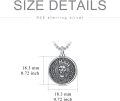 wholesale 925 Sterling Silver Round Lion Head Cremation Ashes Keepsake Pendant Necklace with Funnel and Fill Tool - Personalized Engraving Available-0-5