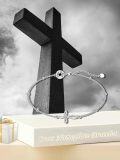 wholesale 925 Sterling Silver Cross Charm Adjustable Bracelet for Women and Girls Gift-0-5