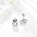 wholesale 925 Sterling Silver Hamster Graduation Stud Earrings Gift for Her-0-1