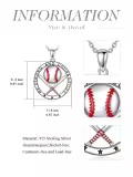 TOUPOP Sterling Silver Stone Sport Necklace for Women Men-0-3