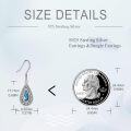 wholesale 925 Sterling Silver Abalone Shell Teardrop Filigree Dangle Earrings for Women-0-4