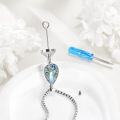 wholesale 925 Sterling Silver Teardrop Abalone Shell Dragonfly Cremation Jewelry Pendant Necklace with Funnel and Fill Tool-0-3