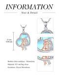 wholesale 925 Sterling Silver Heart Pendant With Sister Hug Design In Soft Blue And Rose Gold-0-4
