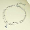 wholesale 925 Sterling Silver Celtic Knot Heart Anklet with Beads & Chain for Women/Girls Gift-0-2