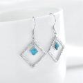 wholesale Sterling Silver Turquoise Dangle Earrings Boho Victorian Jewelry Gifts-0-3