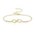 wholesale 14k Gold Infinity Bracelet Wholesale With Lab Diamond Accents And Heart Detail-0-0