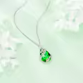 TOUPOP Sterling Silver Crystal Snake Necklace Women Birthday Christmas Gifts-0-4