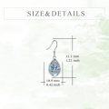 wholesale 925 Sterling Silver Abalone Shell & Moonstone Tree of Life Drop Earrings-0-5