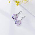 wholesale Sterling Silver Crystal Evil Eye Leverback Earrings for Women-0-1