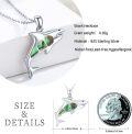 wholesale 925 Sterling Silver Abalone Shell Shark Pendant Necklace for Women Ocean Animal  45cm Chain Length-0-3