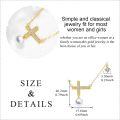 wholesale 925 Sterling Silver Plated 18k Yellow Gold Pearl & Cubic Zirconia Cross Pendant Necklace for Women-0-4