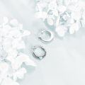 wholesale 925 Sterling Silver Celtic Knot Moonstone Hoop Earrings Platinum Plated For Women-0-3