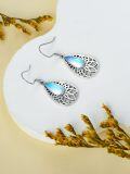 wholesale 925 Sterling Silver Teardrop Moonstone Bohemian Drop Earrings for Women-0-3