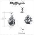 wholesale 925 Sterling Silver Black Onyx Crystal Tree of Life Cremation Jewelry Keepsake Pendant with Funnel and Fill Tool-0-3