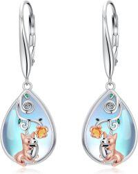 wholesale Moonstone Earrings 925 Sterling Silver Dachshund/corgi/capybara/koala Filigree Dangle Earrings Teardrop Moonstone Jewelry Birthday Christmas Gifts For Women -undefined