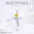 wholesale 925 Sterling Silver 12 Birthstone Flower Pendant Necklace Wholesale for Women-0-5