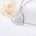 wholesale Mama Bear Necklace 925 Sterling Silver Mom Necklace Mother Daughter Pendant Mom Jewelry Christmas Gifts For Women -0-2