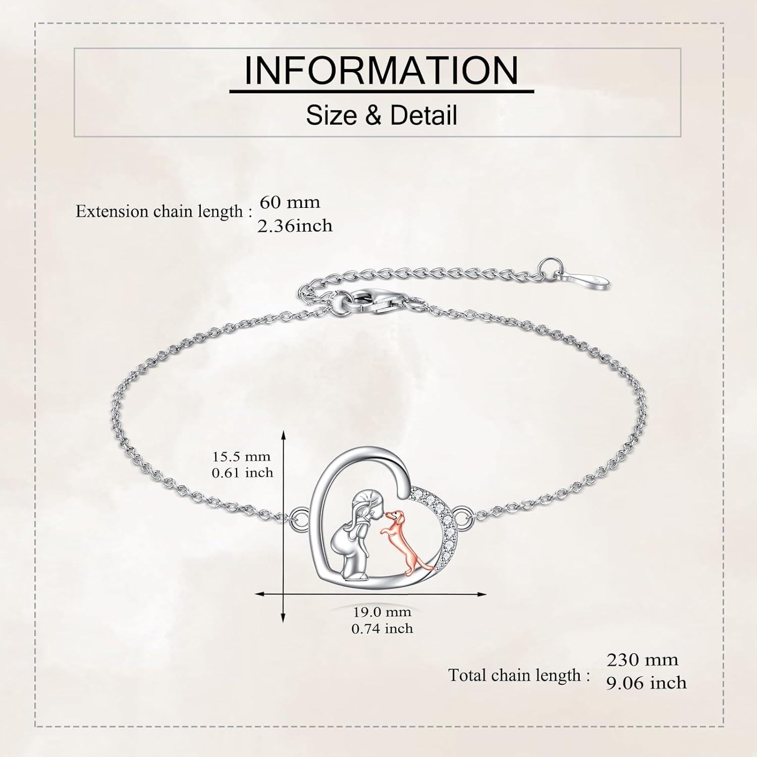 wholesale 925 Sterling Silver Elephant and Dog in Love Charm Bracelet for Women Gifts-0-3