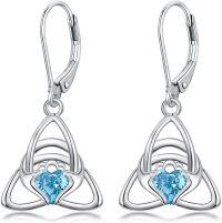 wholesale Sterling Silver Animal Halloween Dangle Earrings Jewelry Gifts for Women Girls-Claddagh-3