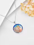 TOUPOP Sterling Silver Crystal Fox Pendant Necklace For Women-0-3