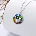 TOUPOP Sterling Silver Crystal Celtic Knot Cross Necklace-0-3