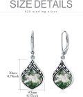 wholesale Sterling Silver Natural Gemstone Vintage Irish Celtic Teardrop Dangle Earrings-0-11