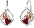 wholesale 925 Sterling Silver Strawberry Butterfly Drop Earrings for Women-0-1