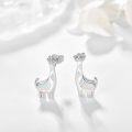 wholesale 925 Sterling Silver Giraffe Synthetic Opal Stud Earrings for Women Girls Gifts Jewelry 4G-0-1
