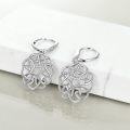 wholesale 925 Sterling Silver Star Moonstone Celtic Knot Drop Earrings with Leverbacks-0-8
