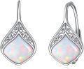 wholesale Sterling Silver Moonstone Teardrop Leverback Earrings for Sensitive Ears-0-10