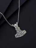 wholesale Thors Hammer Necklace For Men Women 925 Sterling Silver Viking Odin Valknut Thor Hammer Necklace Norse Viking Warrior Jewelry Fathers Day Birthday Gifts Anniversary Christmas Gifts For Him -0-4