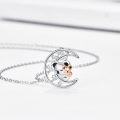 wholesale 925 Sterling Silver Moon & Koala Charm Necklace for Women Girls-0-1