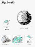 wholesale 925 Sterling Silver Turtle Stud Earrings with Opal Abalone Shell for Women Daughter Birthday Mother's Day Christmas Valentine's Gifts-0-2