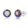 wholesale 925 Sterling Silver Austria Crystal Circle Stud Earrings for Women Girls Sensitive Ears Gifts-0-0