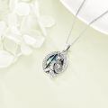 wholesale 925 Sterling Silver Greek Athena Warrior Abalone Shell Oval Pendant Necklace-0-2