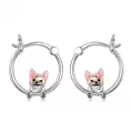 TOUPOP Sterling Silver Duck Huggies Hoop Earrings Cute Duck Jewelry Gifts-0-0