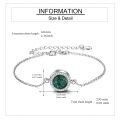 wholesale 925 Sterling Silver Opal Circle Chain Link Bracelet-0-14