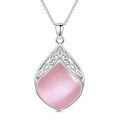 TOUPOP Sterling Silver Gemstone Celtic Knot Pendant Necklace For Women-0-0