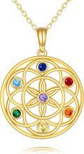 wholesale 14K Gold Star of David Tree Of Life Pendant Necklace - Real s For Women-0-0