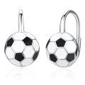 wholesale 925 Sterling Silver Soccer Ball Earrings-0-0
