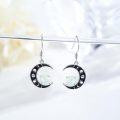 wholesale 925 Sterling Silver Opal Moon Phase Drop Earrings-0-1