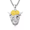 wholesale 925 Sterling Silver Wolf Head Pendant Necklaces Wholesale for Men & Women s-0-0