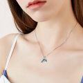 wholesale TOUPOP Dolphin Gifts Sterling Silver Dolphin Pendant Necklace Blue Crystal Dolphins Jewelry Summer Beach Themed Gifts For Women Birthday Christmas -0-1