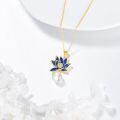 wholesale 925 Sterling Silver Lotus Necklace with Mystical Goddess Symbol - 20mm Pendant, 18-22 Chain, Hypoallergenic Jewelry Gift for Women-0-1