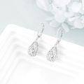 wholesale 925 Sterling Silver Teardrop Filigree Leverback Earrings for Women Gifts-0-2