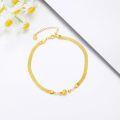 wholesale 18K Gold Mesh Link Heart Charm Anklet for Women-0-2