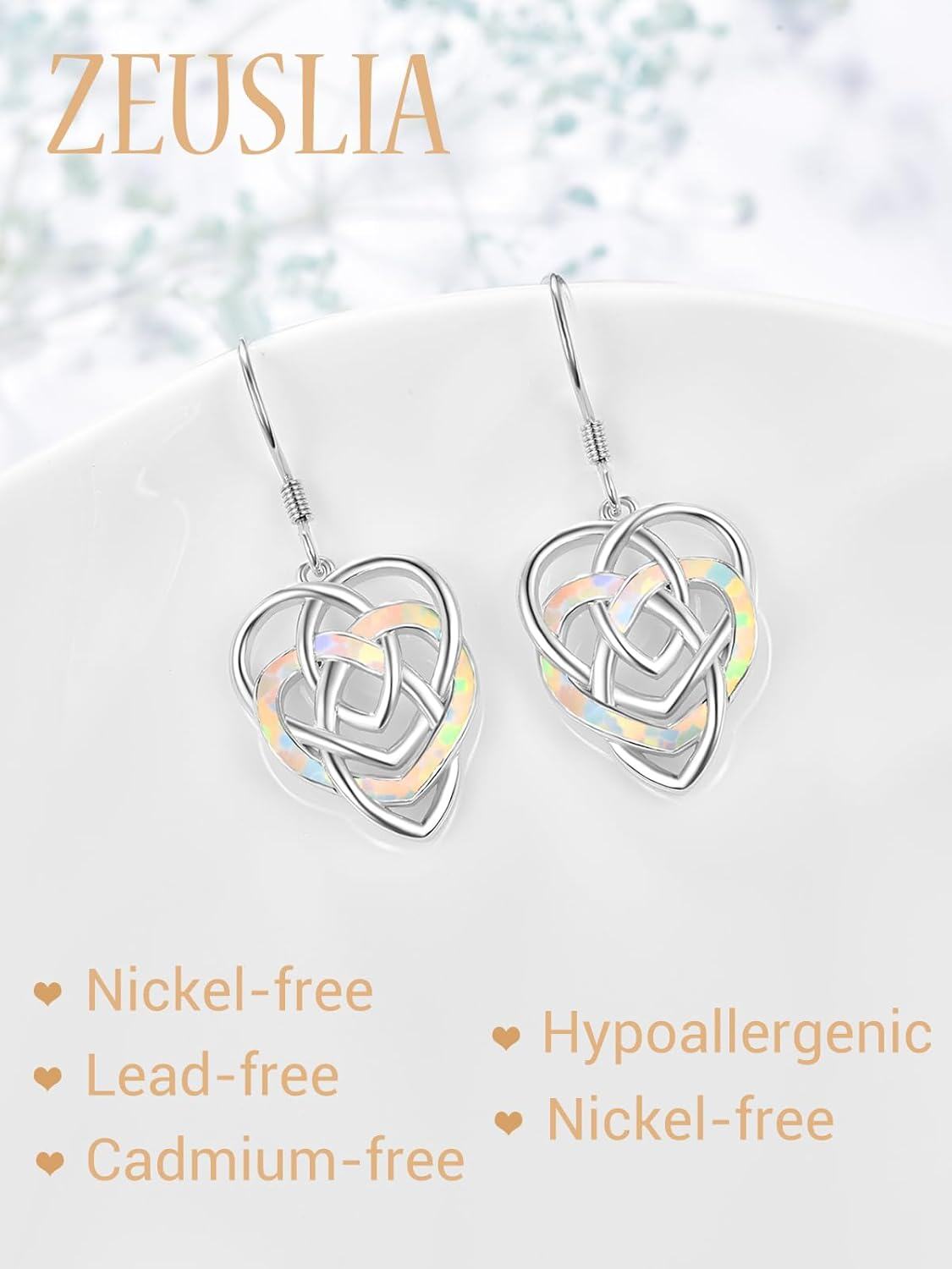 Sterling Silver Celtic Motherhood Knot Dangle Earrings Celtic Jewelry Gifts-0-2