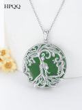 wholesale 14K Gold Sterling Silver Jade Tree of Life Necklace for Women-0-61